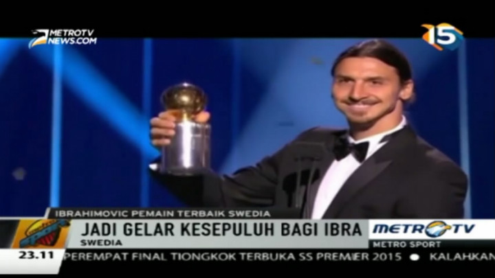 Lagi, Zlatan Ibrahimovic Terpilih Jadi Pemain Terbaik Swedia