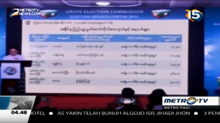 Partai Pimpinan Aung San Suu Kyi Menang dalam Pemilu Myanmar