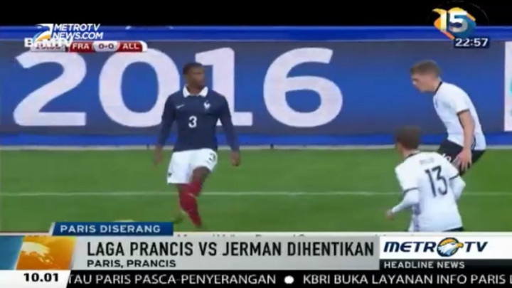 Suara Ledakan Terdengar Saat Pertandingan Perancis vs Jerman
