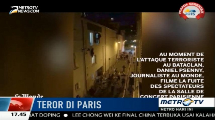 Video Amatir Rekam Sandera di Gedung Bataclan Loloskan Diri 