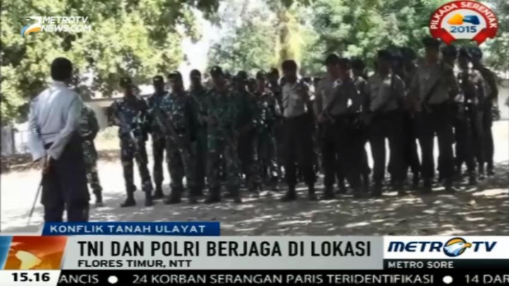 Pascabentrok Adonara, TNI dan Polri Berjaga di Lokasi