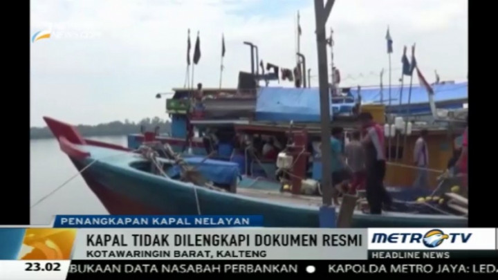 Lima Kapal Nelayan Diamankan Pol Air Kotawaringin