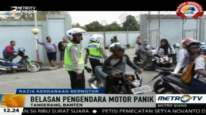 Hindari Razia, Belasan Pengendara Motor Bersembunyi di SPBU