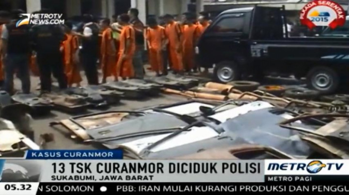 13 Tersangka Spesialis Pencurian Mobil Dicokok
