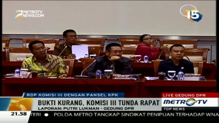 Bukti Kurang, Komisi III Tunda Rapat dengan Pansel Capim KPK