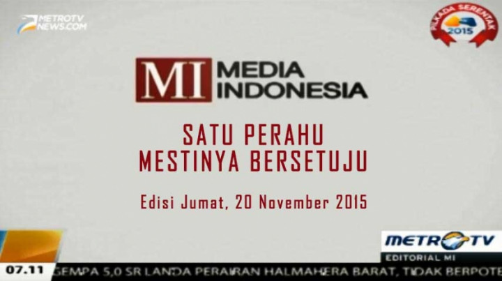 Satu Perahu Mestinya Bersetuju