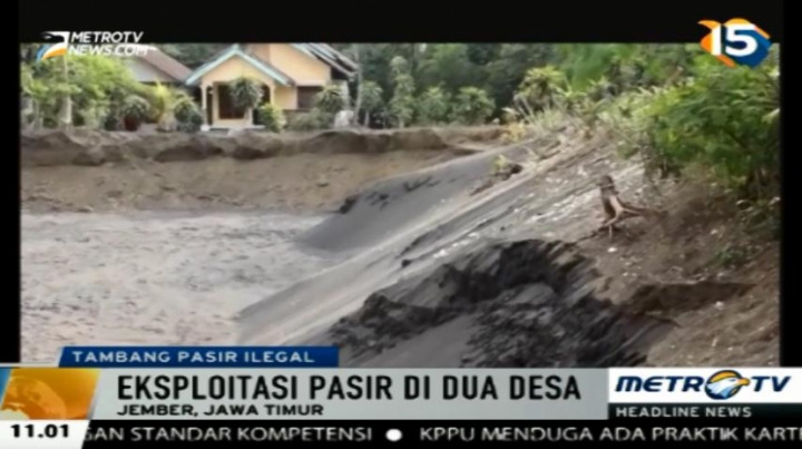 Aktivitas Penambangan Pasir Ilegal di Jember Meluas