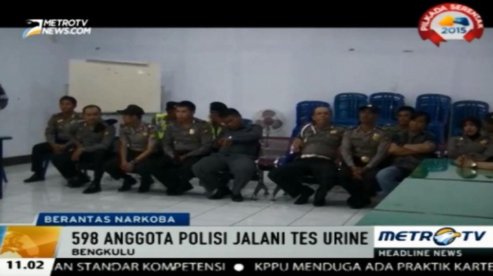 Sembilan Anggota Polres Bengkulu Positif Gunakan Narkoba