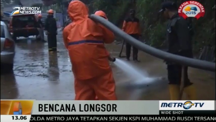 Akibat Hujan Deras Tiga Kelurahan di Sukabumi Longsor