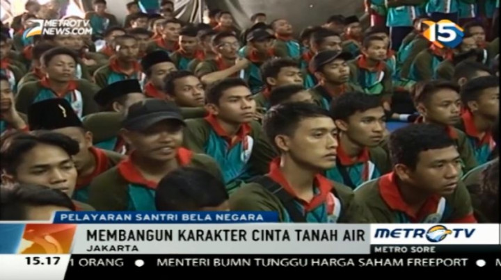 Ribuan Santri Bela Negara Berlayar Menuju Surabaya