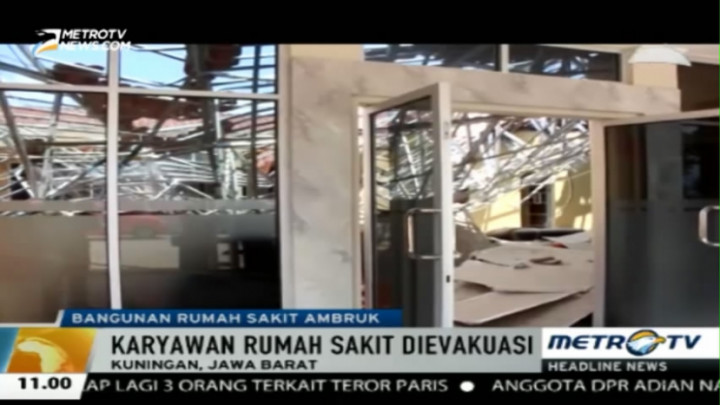 Sebuah Rumah Sakit di Kuningan Ambruk