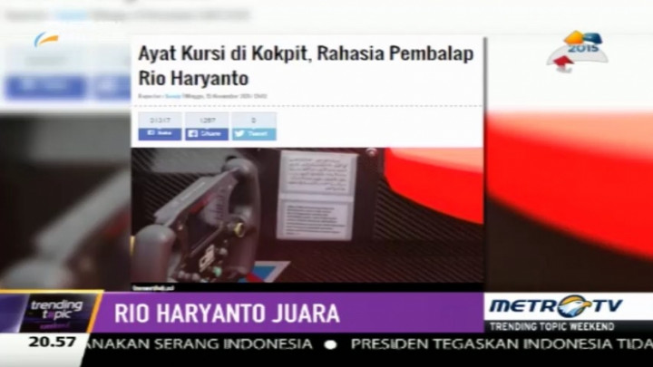 Rahasia Rio Haryanto, Baca Ayat Kursi Sebelum Balapan