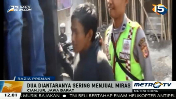 Belasan Preman Terjaring Razia di Cianjur