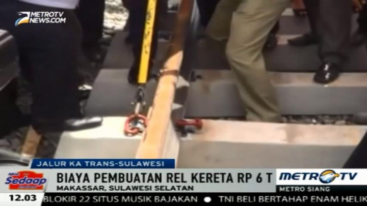 Proyek KA Trans Sulawesi Masuk Tahap Pemasangan Rel