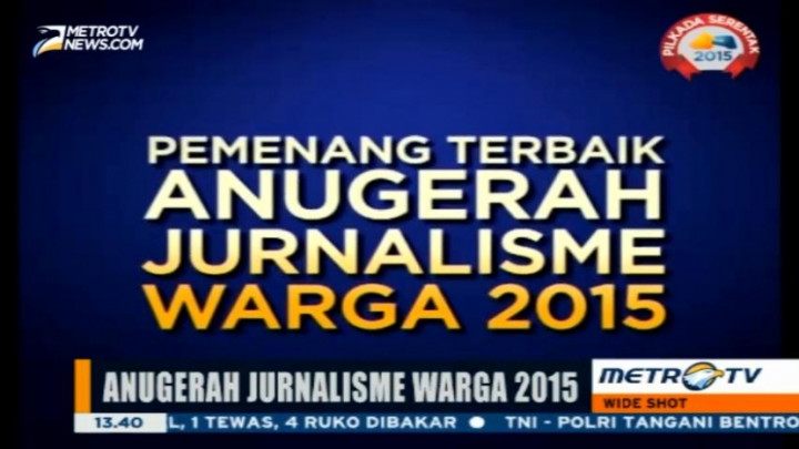 Inilah Pemenang Anugerah Jurnalisme Warga 2015 