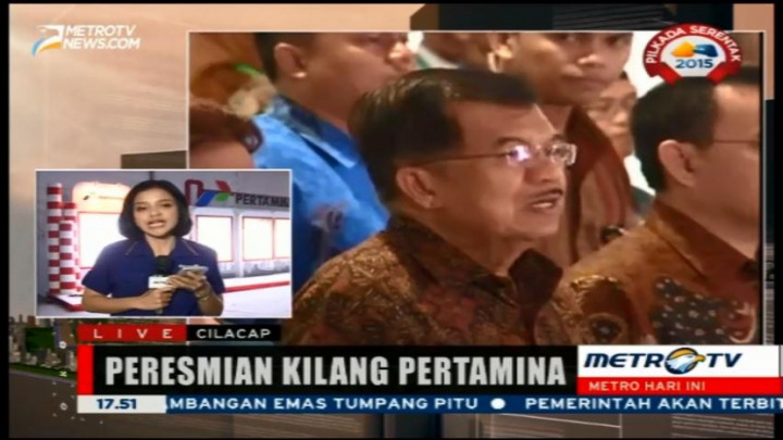 JK Resmikan Proyek Kilang Pertamina di Cilacap