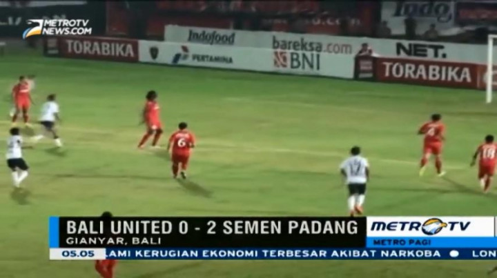 Semen Padang Tundukkan Bali United 2-0