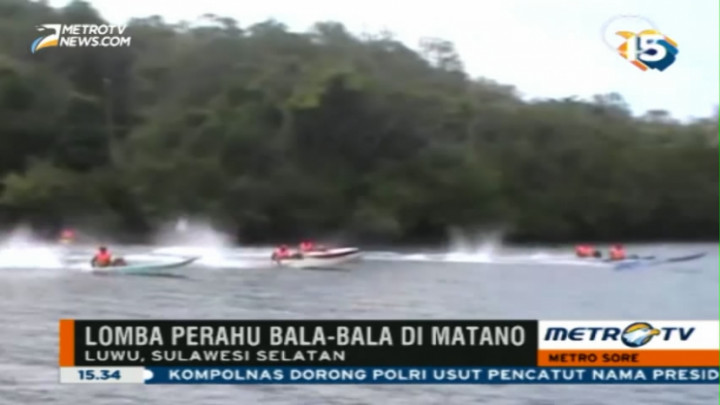 Lomba Perahu Bala-bala Meriahkan Festival Danau Matano 