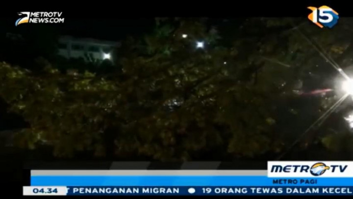 Hujan Lebat Mengakibat Pohon Tumbang dan Menimpa Rumah