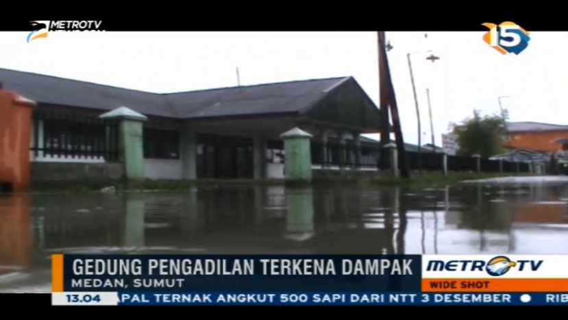 Diguyur Hujan Deras, Pengadilan Negeri Lubuk Pakam Kebanjiran