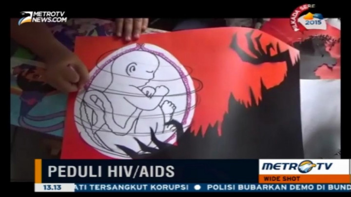 Peringati Hari AIDS Sedunia, Aktivis di Pati Gelar Lomba Menggambar