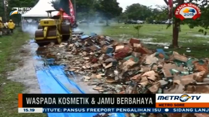 BPOM Medan Musnahkan 200 Ribu Kosmetik dan Jamu Ilegal