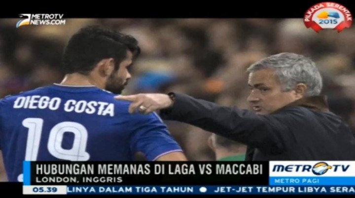 Dicadangkan Mourinho, Diego Costa Lempar Rompi Latihan