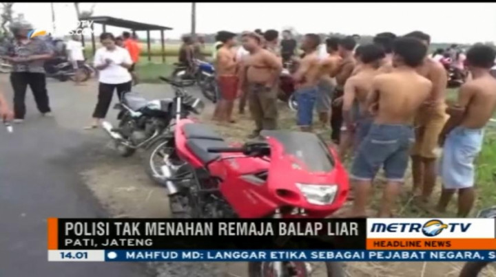 43 Remaja Terjaring Razia Balap Liar di Pati 