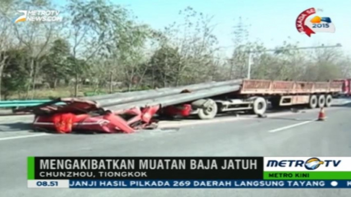 Kecelakaan Maut Truk Kargo di Tol Chunzhou Tiongkok 
