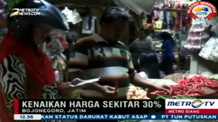 Harga Bahan Pokok di Pasar Tradisional Bojonegoro Naik