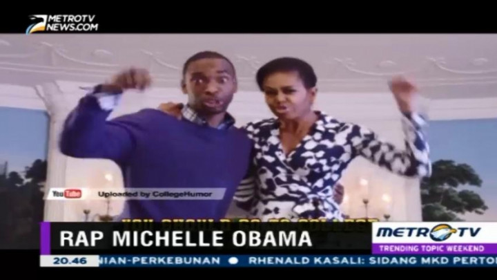 Michelle Obama Ngerap Ajak Remaja untuk Kuliah