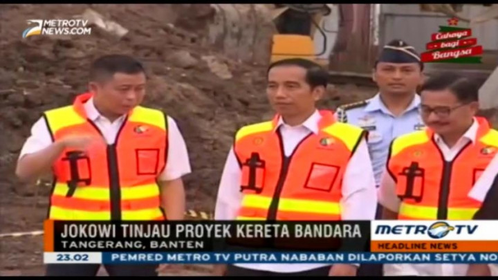 Jokowi Tinjau Perkembangan Proyek Kereta Bandara Soekarno Hatta