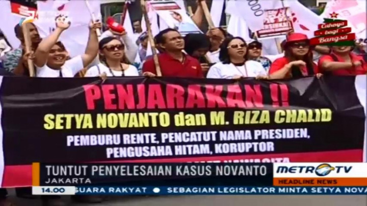24 Ormas Demo di Depan Gedung KPK Tuntut Penyelesaian Kasus Setnov