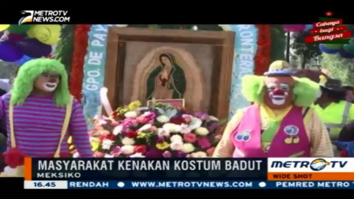 Ribuan Badut di Meksiko Berziarah ke Basilica Guadalupe