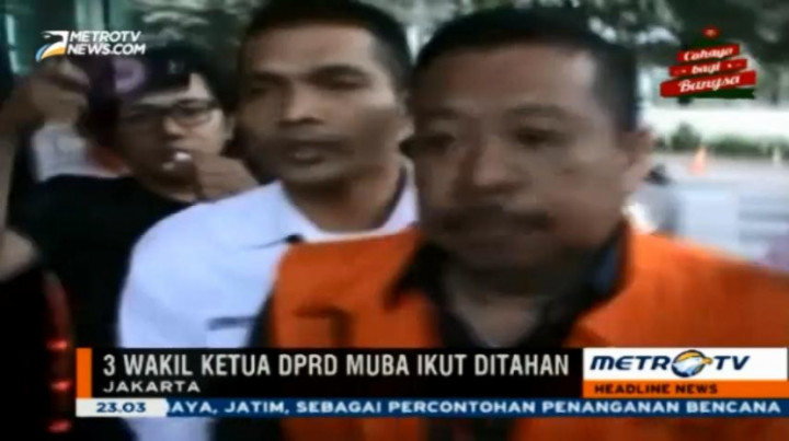 KPK Tahan 4 Pimpinan DPRD Muba