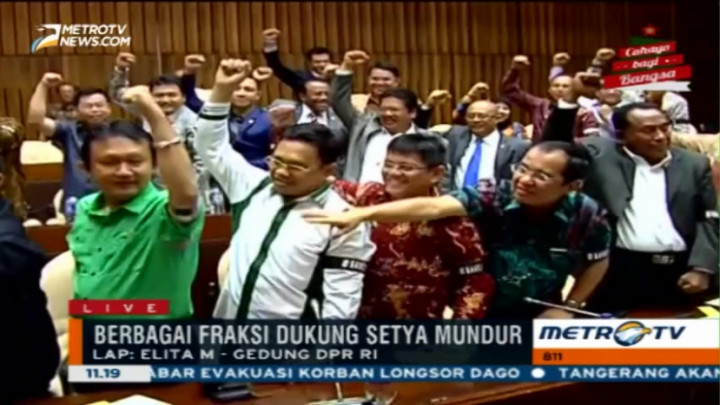 Jelang Putusan MKD, Sejumlah Fraksi Dukung Setnov Mundur