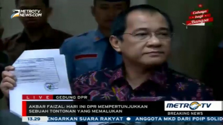 Dinonaktifkan dari MKD, Akbar Faizal: Saya akan Lawan