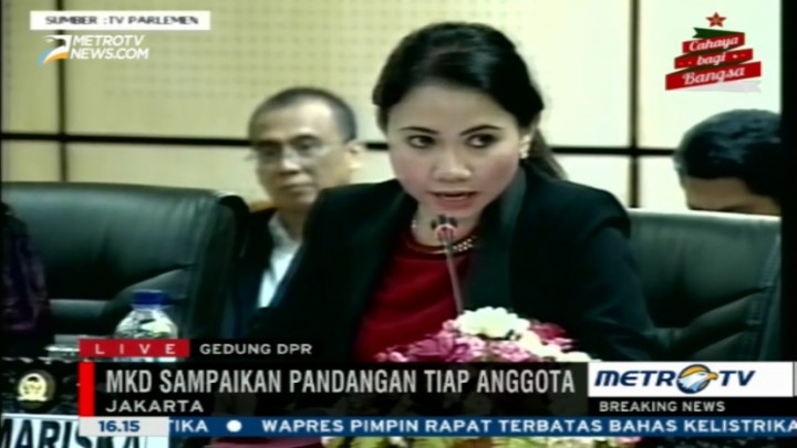 Anggota MKD Risa Mariska Berikan Setnov Sanksi Sedang