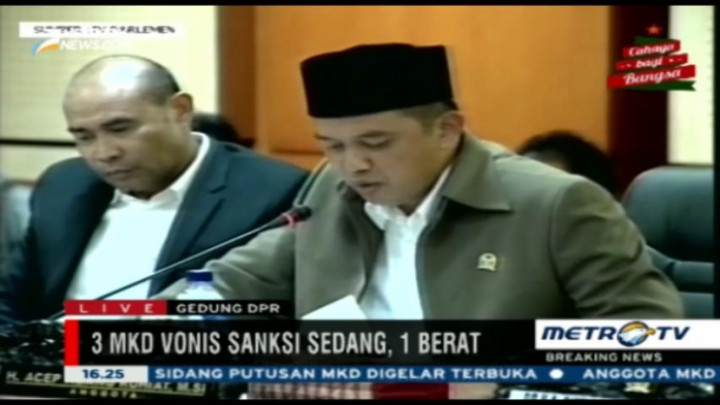 Anggota MKD Fraksi PKB Putuskan Setnov Langgar Etik Kategori Sedang