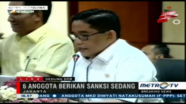 Anggota MKD Fraksi PAN Beri Setnov Sanksi Sedang