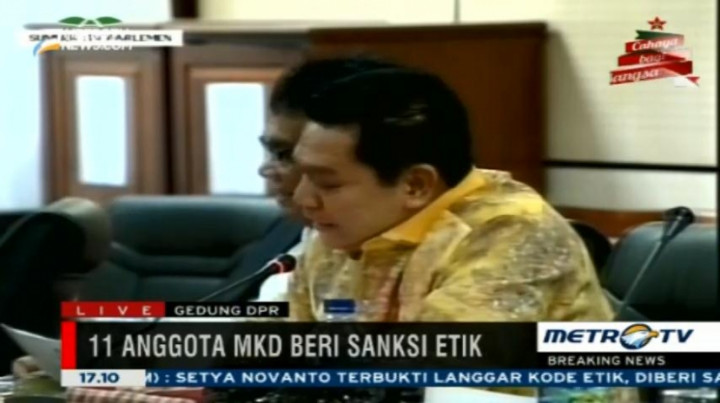 Anggota MKD Adies Kadir: Setnov Lakukan Pelanggaran Berat 