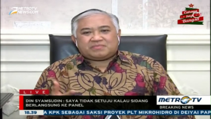 Din Syamsudin Nilai Tim Panel Hanya Semacam <i>Delaying Tactic</i>