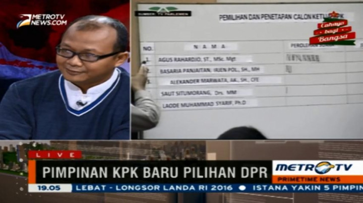 ICW Nilai Pimpinan KPK Terpilih Adalah 