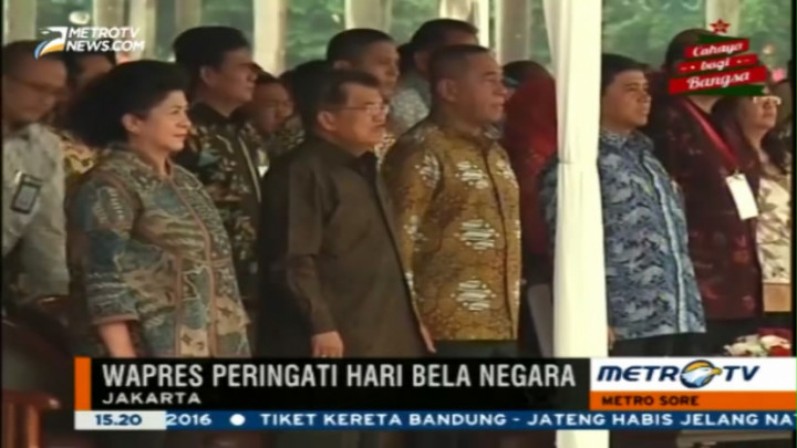 HUT ke-67 Bela Negara, Ini Harapan Jusuf Kalla