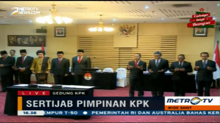 Serah Terima Jabatan Lima Pimpinan Baru KPK 