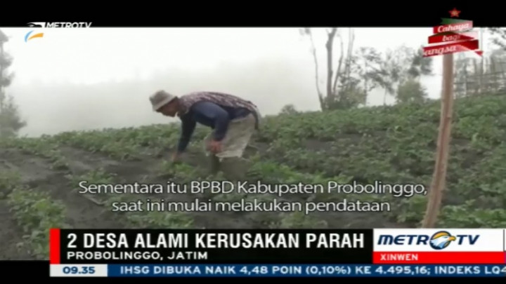 Abu Vulkanik Gunung Bromo Meluas ke 17 Desa