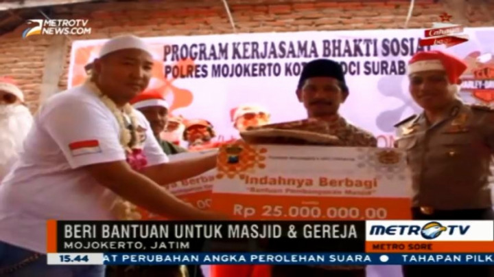 Komunitas Moge Mojoketo Gelar Aksi Sosial untuk Umat Islam dan Kristen