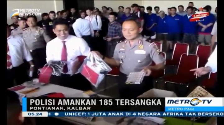 185 Tersangka Diamankan dalam Operasi Pekat II Kapuas 2015