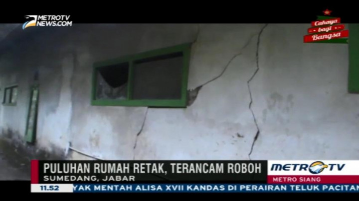 Puluhan Rumah di Sumedang Terancam Roboh Akibat Pergerakan Tanah