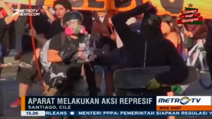 Unjukrasa Mahasiswa di Cile Berujung Bentrok